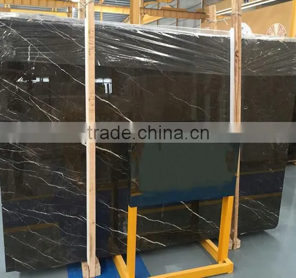 Factory Supply Natural Good Quality St Laurent Black Marble Tiles photo-4