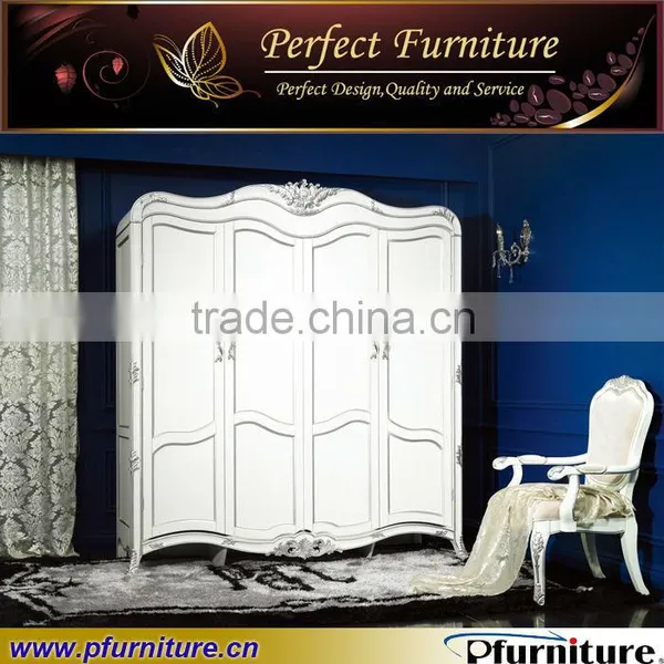 Antique Bedroom Furniture 4 Door Wardrobe NC120619