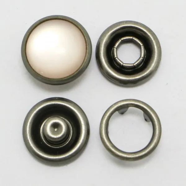 333#11.7mm Hard Pearl Snap Button Brown Color for Denim Shirs for LEE Logo photo-2