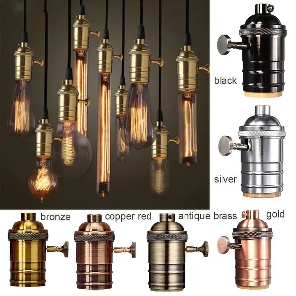 E26 Solid Brass Lampholder Light Bulb Lamp Socket With Pull Chain photo-4
