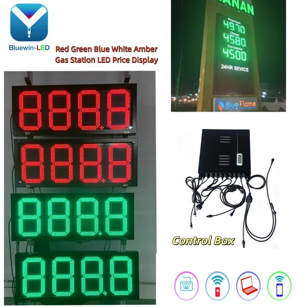 Bluewin-LED Control Box WIFI Oilshow APP RF Remote Controller Led Gas Price Signs photo-2