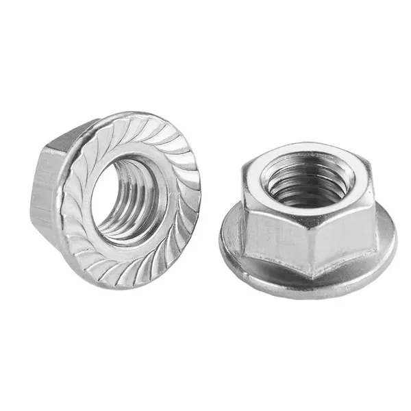 Anti-Rust Stainless Steel DIN 6923 Flange Nut With Serrated Metric Size Flange Hex Nuts SS316 SS304 photo-4
