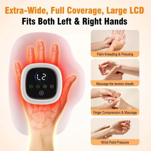 Heated Hand Massager Machine With Full Coverage for Left and Right Hand MH-H120 photo-4