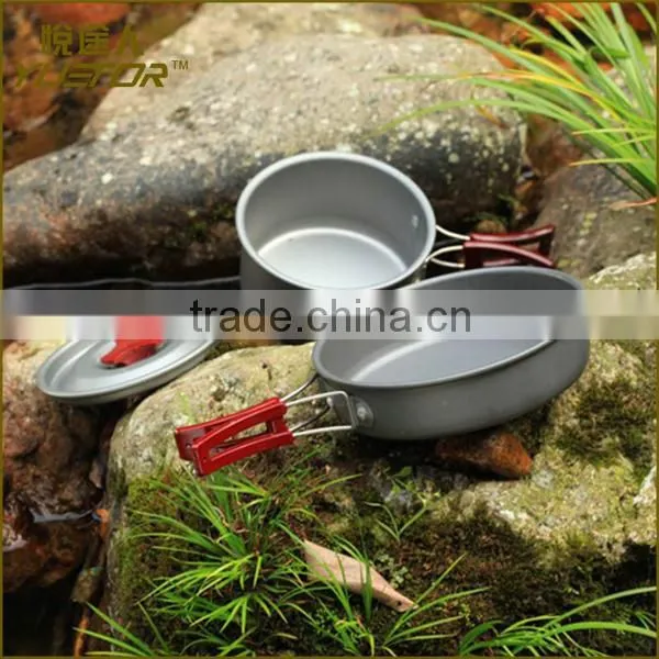 Wholesale Outdoor Camping BBQ  Easy Carry Aluminum Cookware Set photo-4