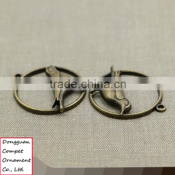 Wholesale Metal Plating Zinc Alloy Hollow Out Cuckoo Bird Pendant photo-4