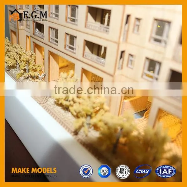 Laser Cutting a Wood Model Building,wooden Residential Building Model photo-2