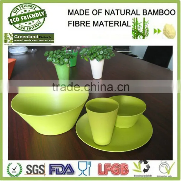 Square Flower Loyal Natural Bamboo Fibre Bowl Plate Tray Restaurant Tableware Home Kitchenware Dinner Set