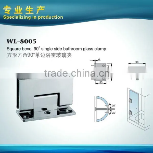 Bevel Circinal Angle 90 Degrees Single Side Shower Glass Door Hinge photo-2