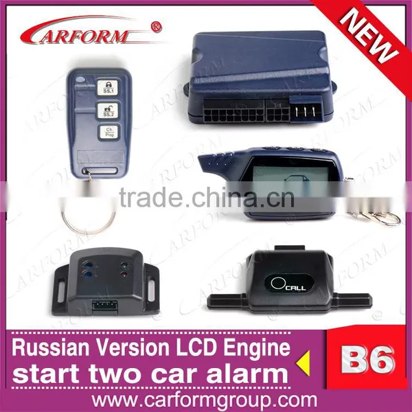 New Upgrade Starlionr B6 Car Alarm Two Way Car Alarm System With LCD Remote Engine Start