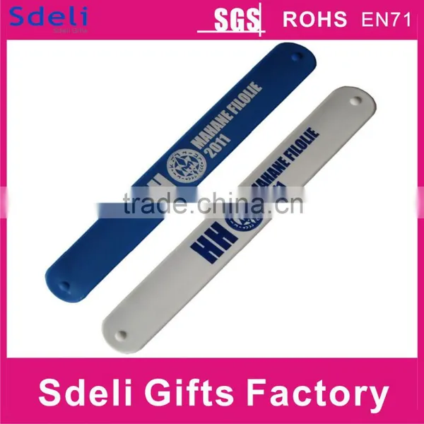 Factory Cheap Debossed Custom Silicone Rubber Slap Wristband