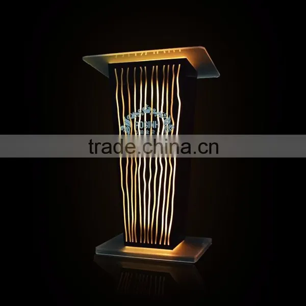 Clear Acrylic Podium Night Bar Table With LED Light, Night Bar DJ Facade photo-3