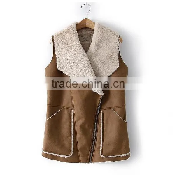 2016 Europe Style High -end Faux Fur Vest photo-3