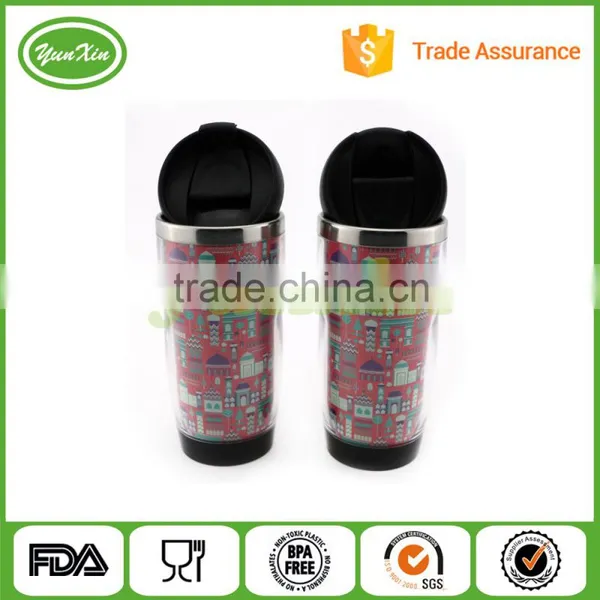 New Design DIY Double Wall Stainless Steel Travel Mug With Paper Advertisement Insert photo-3
