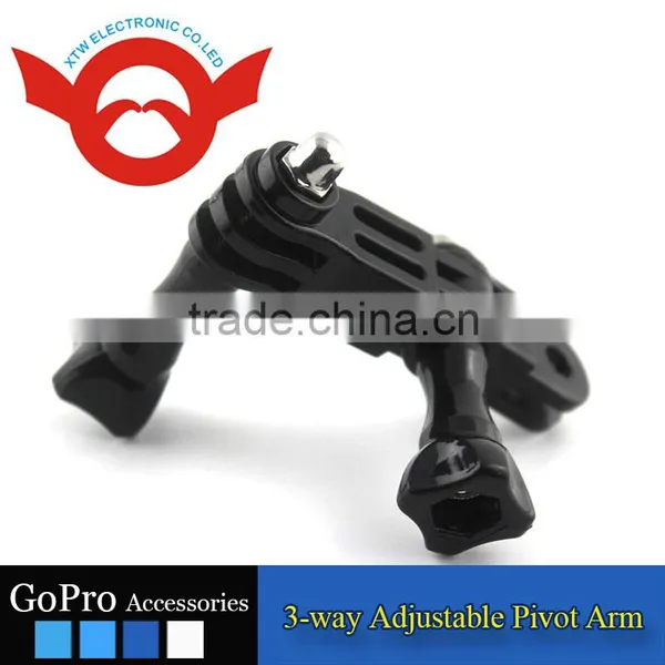 2016 New Wholesale Go Pro 3-way Adjustable Pivot Arm Go Pro Gimbal for Mini Action Camera photo-6