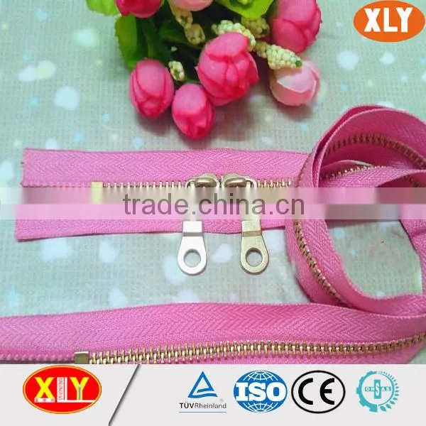 Two Way Open End Metal Zipper and Double Sliders Metal Zipper photo-3