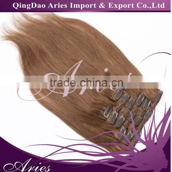 Cheap 100% Unprocessed Peruvian Double Drawn Human Hair Clip in