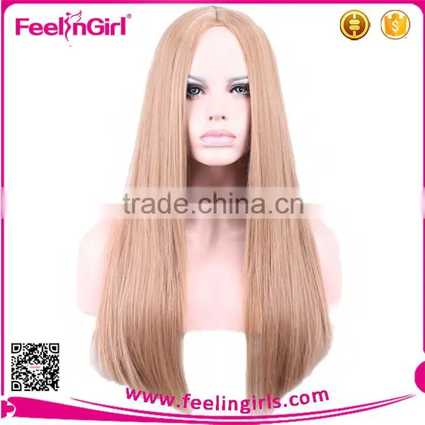 High Quality Synthetic Long and Short Women Wig Blonde photo-3
