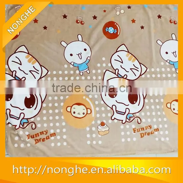 Hot Selling!!! Cheap Price Animal Head Plush Baby Blanket