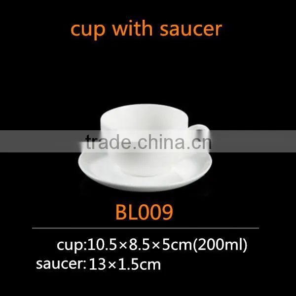 200cc Ceramic Tea Cup and Saucer Wholesale White Bone China photo-2