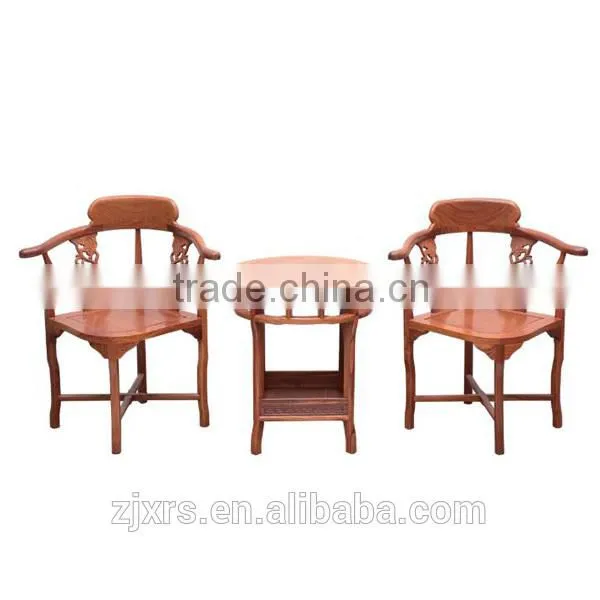 Mahogany Furniture Wood Chairs Coffee Table Three-piece Valentine photo-2