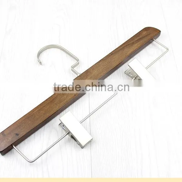 LP156 Clothes Hanger With Velvet Pants Bar Wooden Pant Hanger for Hot Sale Quality Choice photo-5