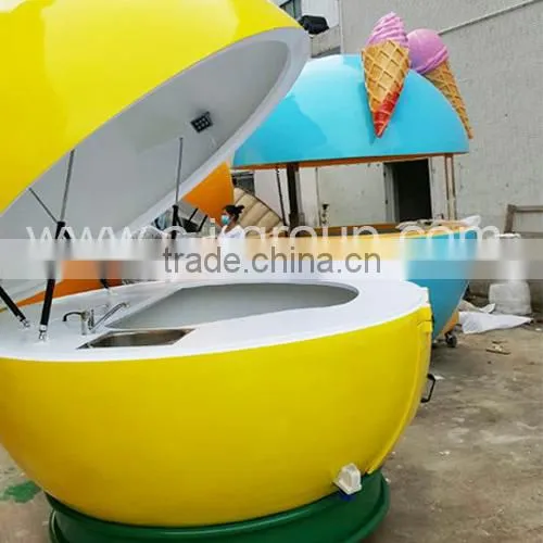 High Quality Fibreglass Made Kiosk/Orange Shape Kiosk Design /Moveable Fibreglass Kiosk photo-2