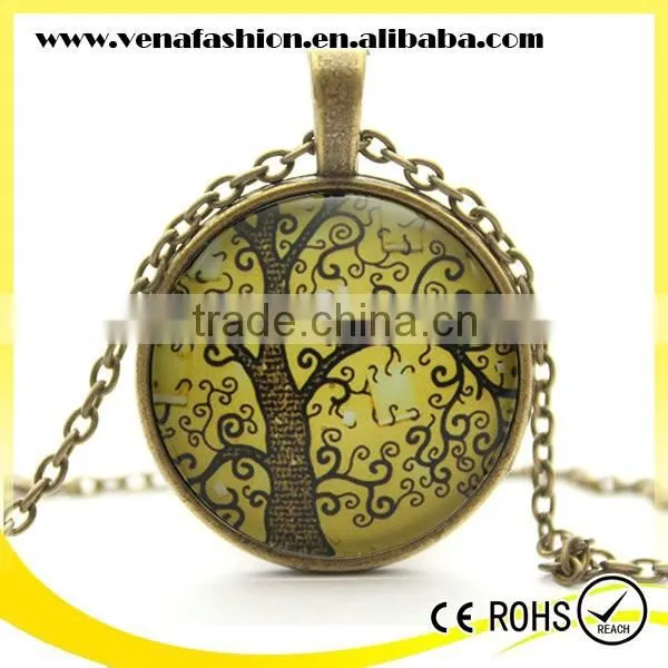 Long Chain Cheap Price Gold Tree of Life Pendant Necklace photo-2