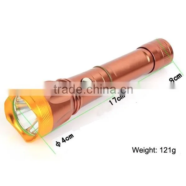 6614 Aluminum Rechargeable Output 18650 Emergency USB Mobile Flashlight Power Bank photo-4