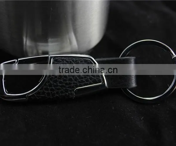Man's New Design Leather Keychain/fashion Leather Metal Keychain photo-4