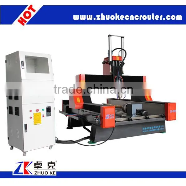 High Accuracy 4 Axis CNC Engraver For Marble Crystal Sand Stone ZK-9015 With PCI NcStudio Control System photo-3