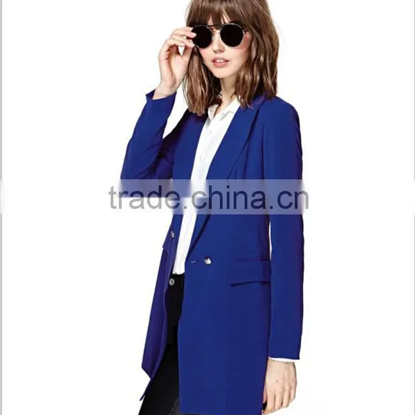 New Arrival Blazer Women Long Blazer Solid Color Lady Blazer Suits for Woman Wear Clothing China Suppliers photo-2