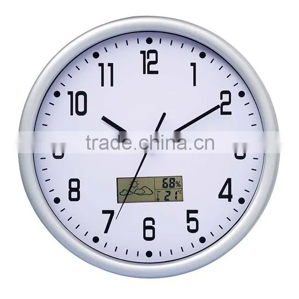 Digital Wall Clock Show Weather Station photo-2