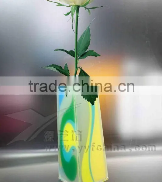 high clear acrylic flower pot