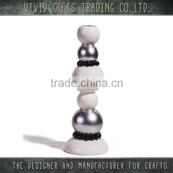 Only New Design Porcelain Long Tower Candle Holder in Decoration