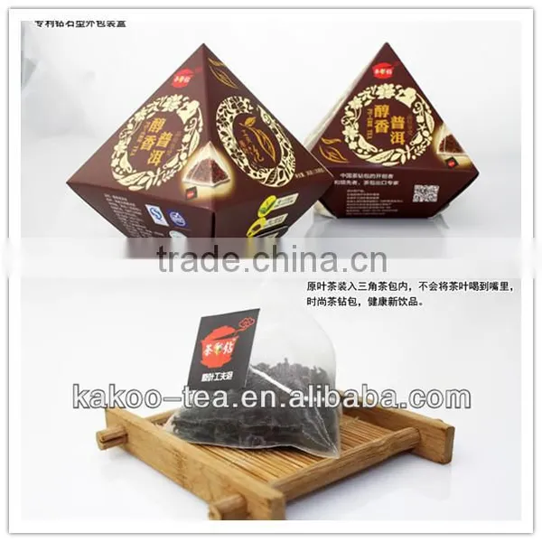 Nylon Triangle Teabag With Pu-erh Tea Powder photo-2