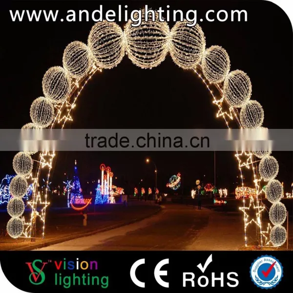 Wholesale New Motif Arch Outdoor Solar Christmas Decoration Light photo-3