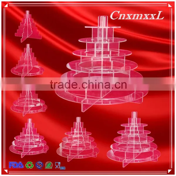 2016 Fast-sell New Patent Multifunctional Macaron Tower ,6 Tier Acrylic Tower Stand ,Macaron Display Tray,macaron Packaging photo-2
