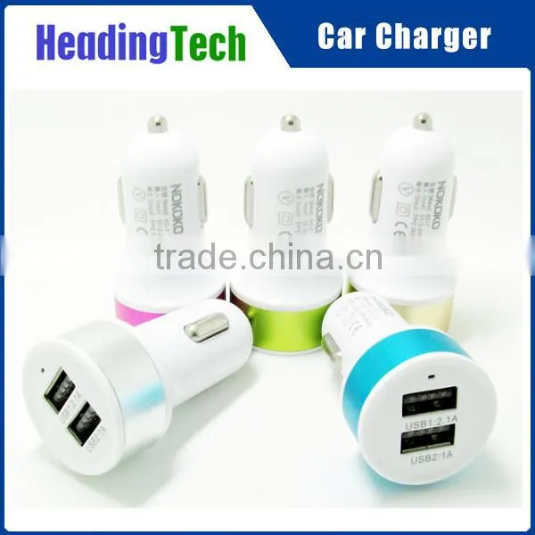 Factory Wholesale 2 Usb Port Car Charger for Ipad and Iphone