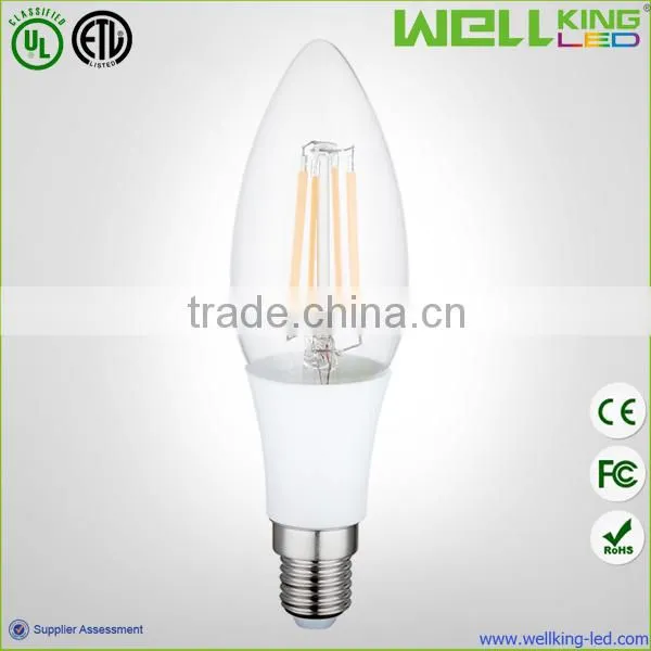 35*119mm Dimmable 4W/2W Clear Glass Led Bulb Filament With E12/E14 Base photo-3