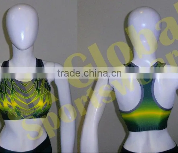 Sublimated/digital Print Small Quantity Gym Bra,fitness Bra, Yoga Bra