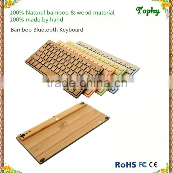 New Design Bamboo For Ipad Bluetooth Keyboard photo-5