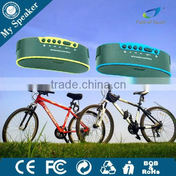 B6 Yellow Color Wireless Handsfree LED Bluetooth Bicycle Speaker With FM Radio photo-3