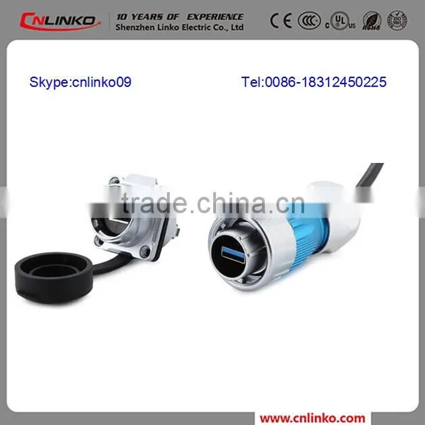 24mm Metal Usb3.0 Cable Connector for Industry Computer