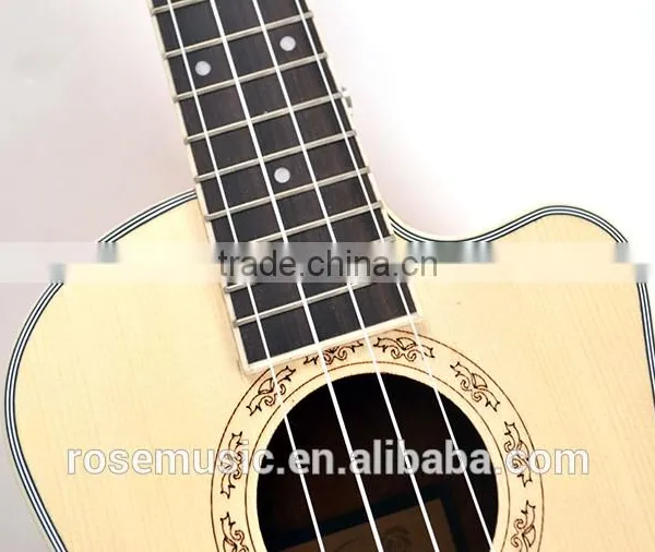 26 Inch Cutaway Spruce+zebrawood Ukulele(UK220-26C) photo-3