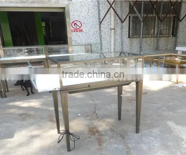 Retail Metal Cartier Jewelry Display Showcase With Led Strip Lighting for Store Interior Decoration