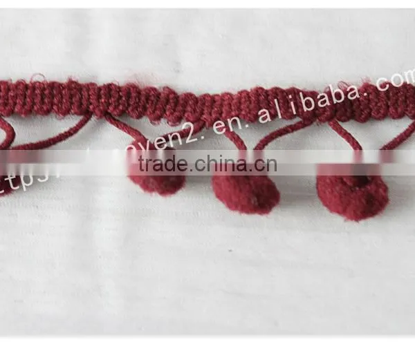 Hot Sales Cute 2cm Width Polyetser Indian Pom Pom Trims for Garment/bags photo-3