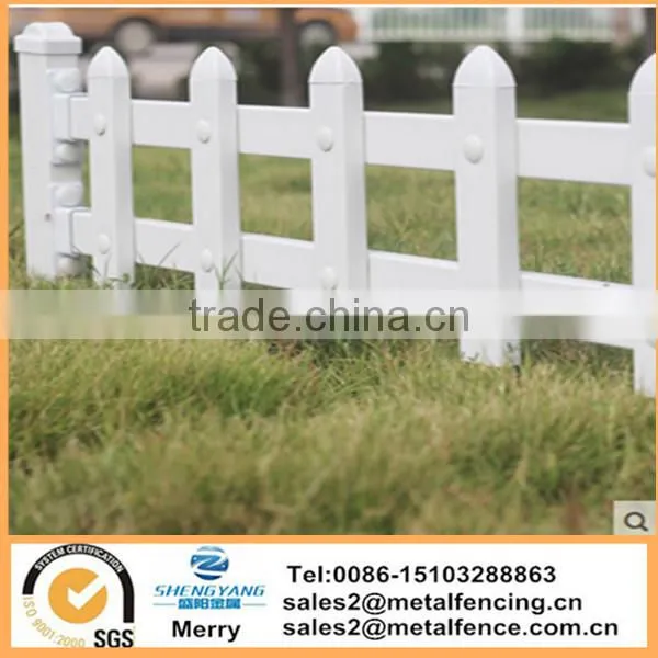 Plastic Galvanized Steel Garden Fence Outside Pvc Steel Lawn Fence photo-2