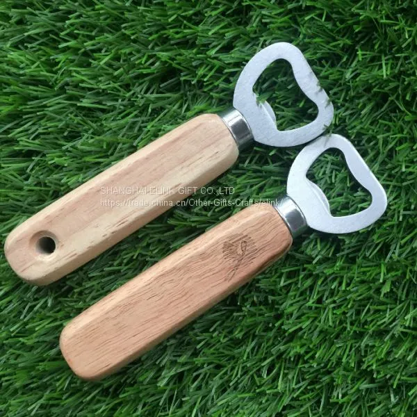 Latest Design Wooden Bottle Opener Stainless Steel Bottle Opener photo-2