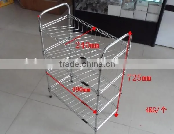 Metal Wire Shoe Rack Organizer Standing Storage Shelf photo-3