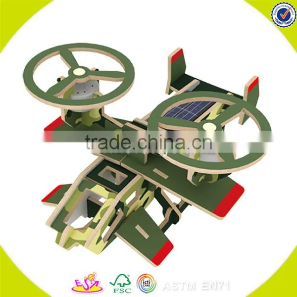 2017 Wholesale Diy Assemble Children Wooden Toy Airplanes New Design Kids Wooden Toy Airplanes Best Wooden Toy Airplanes W03B070 photo-3